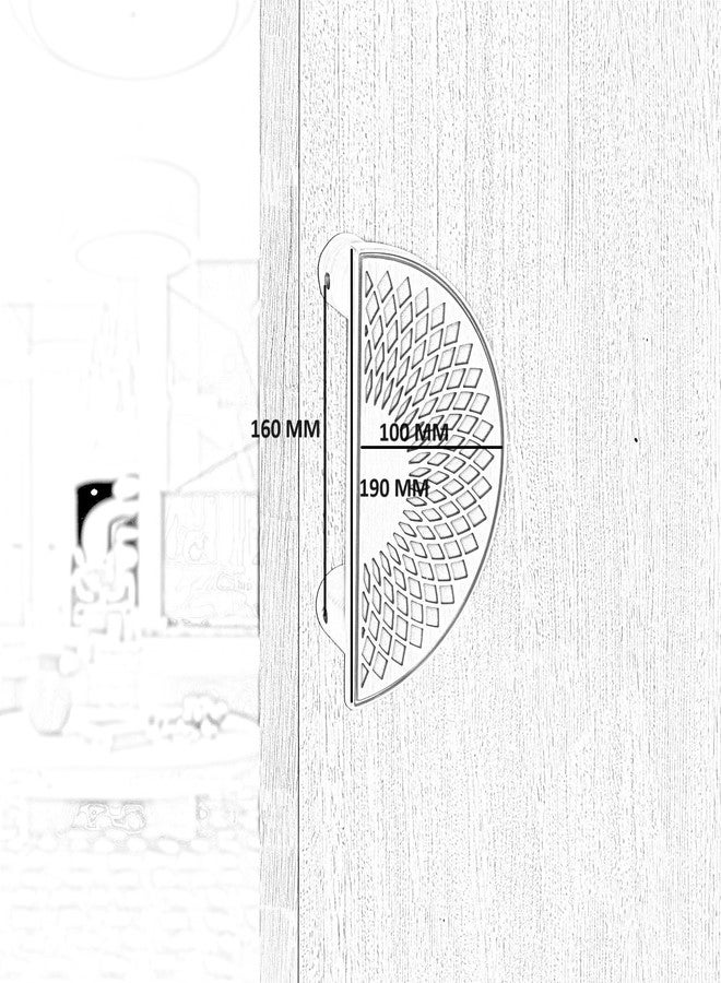 HARMONUS 8-inches Round Shape Glass Door Handles for Main Door, PVD Gold Door Handles, Wardrobe Handles, Handles for Doors,Glass Door Pull Handle (Pack of 1 Set,HI-620 PVD Gold Finish) - Image 3